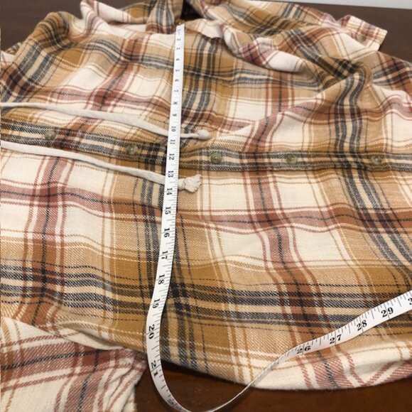 American Eagle Plaid Button Down Hoodie Size M - Picture 11 of 16